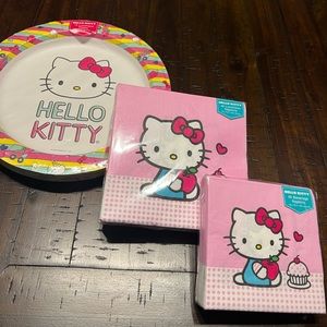 Hello Kitty Plates and Napkins Party Bundle